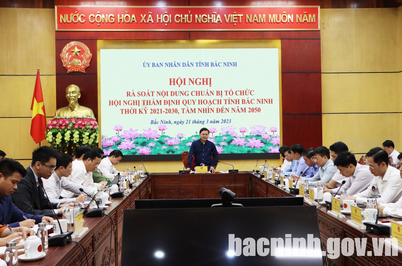 UBND tỉnh rà soát nội dung chuẩn bị hội nghị thẩm định Quy hoạch tỉnh Bắc Ninh