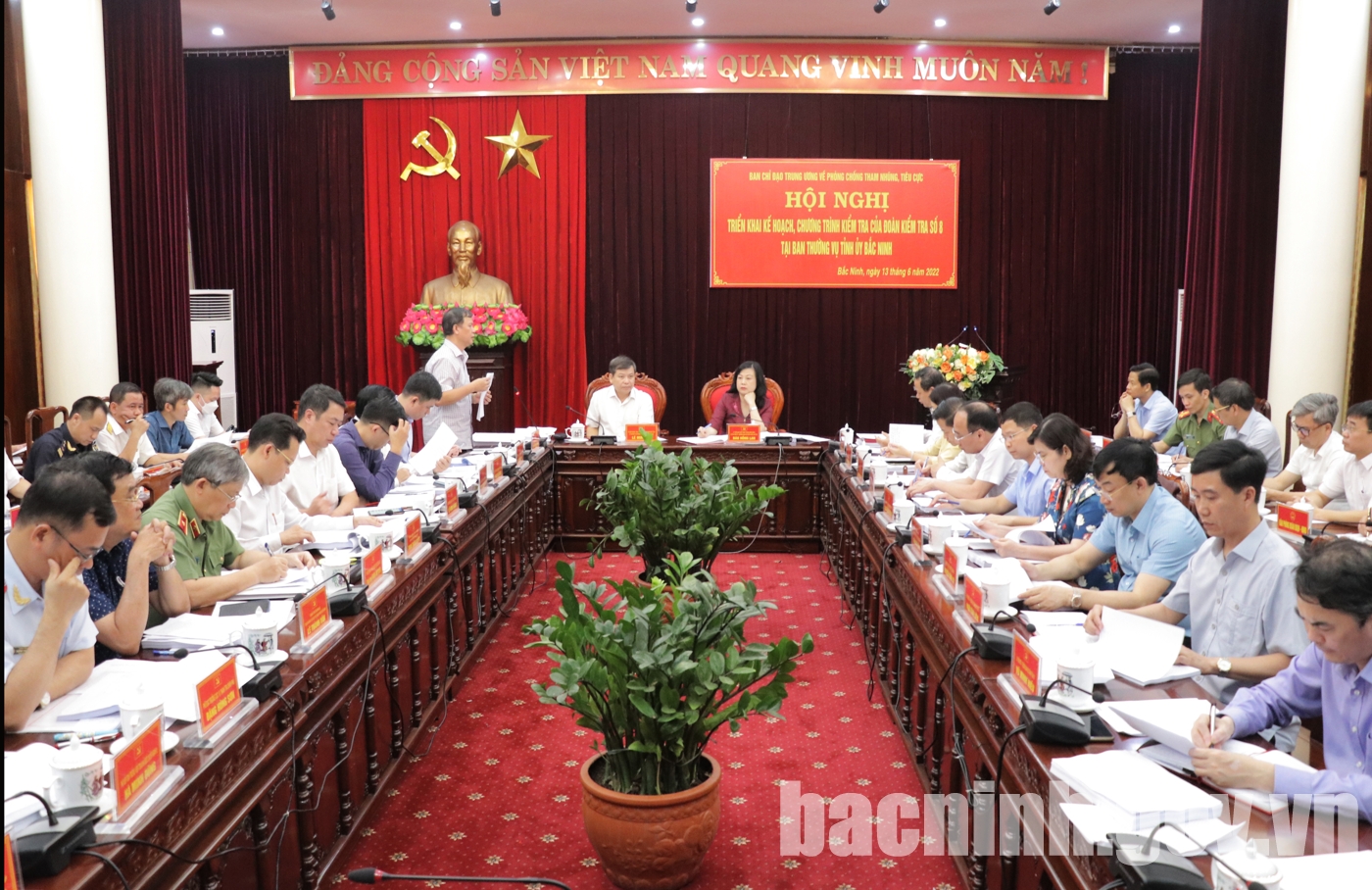 Đoàn kiểm tra số 8 triển khai kế hoạch kiểm tra tại Ban Thường vụ Tỉnh ủy Bắc Ninh